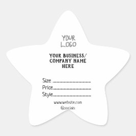 あなたのロゴソーシャルメディアQRコード価格ラベル 星シール