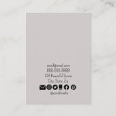 あなたのロゴタイペシンプルイヤリング表示カード 名刺 (裏面)