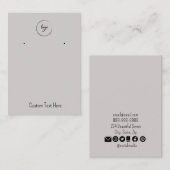 あなたのロゴタイペシンプルイヤリング表示カード 名刺 (正面/裏面)