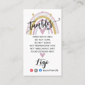 あなたのロゴタンブラー気にビニーのビジネス虹を追加 名刺 (正面)