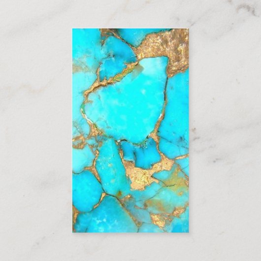 あなたのロゴターコイズ石の名刺 名刺 (裏面)