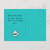 あなたのロゴダイレクトメールグランドオープニングセール広告 ポストカード (裏面)