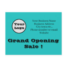 あなたのロゴダイレクトメールグランドオープニングセール広告