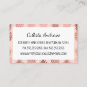 あなたのロゴトロピカルバラ金ゴールド夏パイナップル 名刺 (裏面)