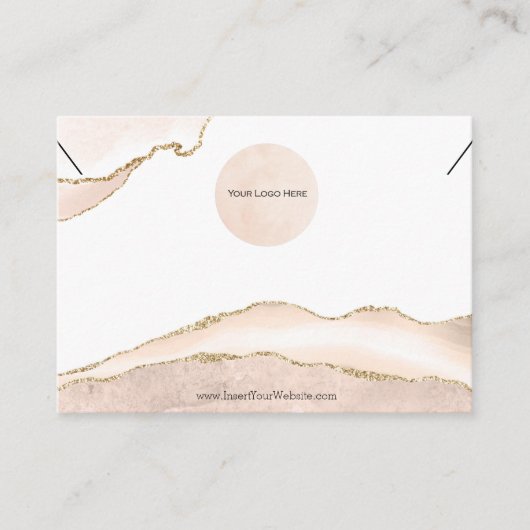 あなたのロゴネックレスカード赤面&金ゴールド大 名刺 (正面)