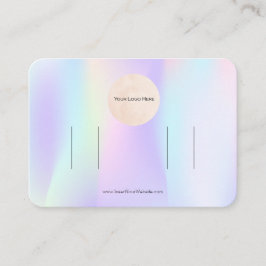 あなたのロゴパステルダブルボウヘアクリップディスプレイ 名刺