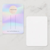 あなたのロゴパステルボーヘアクリップ表示の垂直 名刺 (正面/裏面)