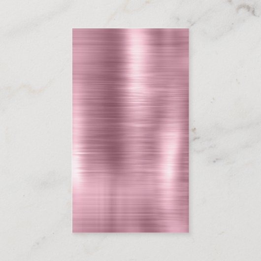 あなたのロゴピンクフェイクメタリック縁ど名刺 名刺 (裏面)