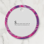 あなたのロゴピンク大理石価格ラベル フェイバータグ (正面)