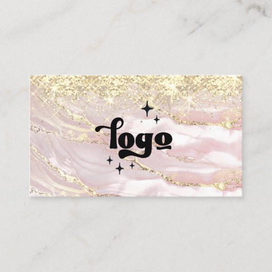 あなたのロゴフェイクは金ゴールドの輝き 名刺 (正面)