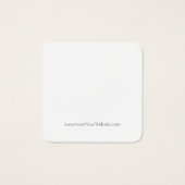 あなたのロゴブラック&ホワイトラウンドネックレスディスプレイカード (裏面)