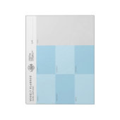 あなたのロゴブルーグレーシンプルプランナーundated週 ノートパッド (回転)