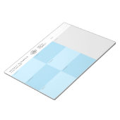 あなたのロゴブルーグレーシンプルプランナーundated週 ノートパッド (アングル)