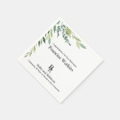 あなたのロゴプロフェッショナル退職緑 スタンダードカクテルナプキン (角)