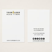 あなたのロゴホワイトイヤリングネックレスディスプレイカード (正面&裏面)