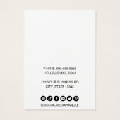 あなたのロゴホワイトイヤリングネックレスディスプレイカード (裏面)