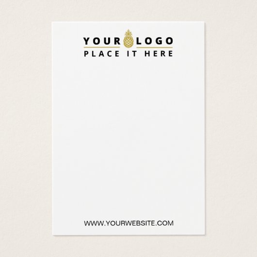 あなたのロゴホワイトイヤリングネックレスディスプレイカード (正面)