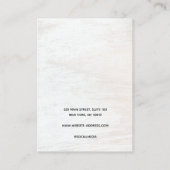 あなたのロゴホワイトウッドネックレスイヤリング 名刺 (裏面)