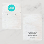 あなたのロゴホワイトウッドネックレスイヤリング 名刺 (正面/裏面)