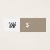 あなたのロゴミニマリストベージュタンホワイトプライスラベル (正面)