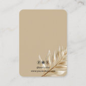 あなたのロゴメタリック金ゴールドリーフイヤリングカード大 名刺 (裏面)