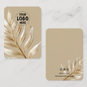 あなたのロゴメタリック金ゴールドリーフイヤリングカード大 名刺 (正面/裏面)