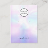 あなたのロゴモダンホログラフィックイヤリングディスプレイカード 名刺 (正面)