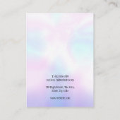 あなたのロゴモダンホログラフィックイヤリングディスプレイカード 名刺 (裏面)