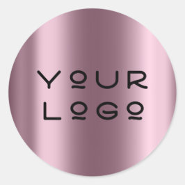あなたのロゴモダンメタリックミニマリズムのオンラインバラ ラウンドシール