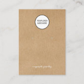 あなたのロゴモダンKraft Earring素朴ディスプレイカード 名刺 (正面)