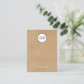 あなたのロゴモダンKraft Earring素朴ディスプレイカード 名刺 (スタンド正面)