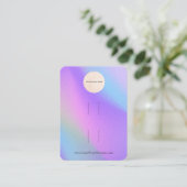 あなたのロゴレインボーダブルボウヘアクリップディスプレイ 名刺 (スタンド正面)