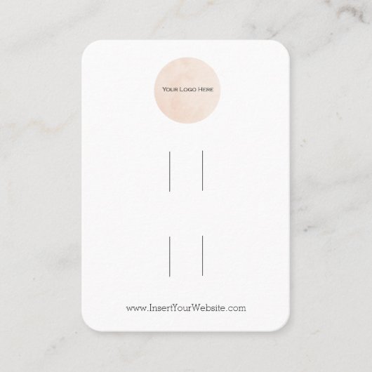 あなたのロゴ二重弓ヘアクリップ表示カード 名刺 (正面)