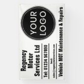 あなたのロゴ付きの自動車メンテナンスガレージ 横断幕 (縦)