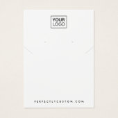 あなたのロゴ任意の色のネックレスイヤリングディスプレイカード (正面)