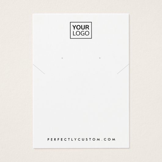 あなたのロゴ任意の色のネックレスイヤリングディスプレイカード (正面)