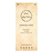 あなたのロゴ国の価格表を西ブラウン ラックカード (正面)