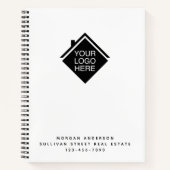 あなたのロゴ実在エステートミニマモダンリスト ノートブック (正面)