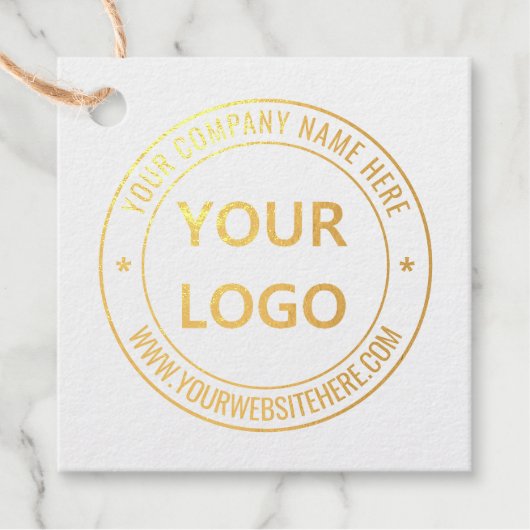 あなたのロゴ文字ビジネス促進フォイルメッセージカード フェイバータグ (正面)