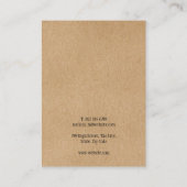 あなたのロゴ素朴ネックレスジュエリーディスプレイカード 名刺 (裏面)