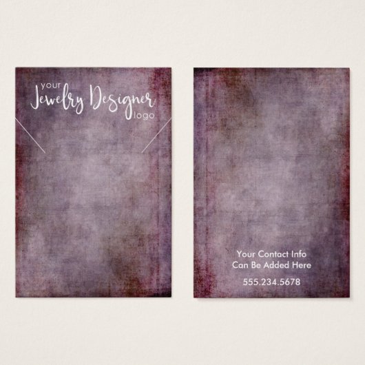 あなたのロゴ素朴ラズベリーネックレスホルダーカード (正面&裏面)