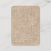 あなたのロゴ素朴Burlap Shabby Earringディスプレイ 名刺 (裏面)