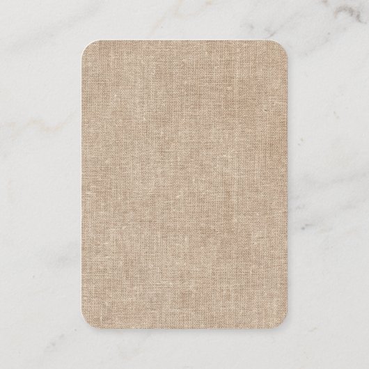 あなたのロゴ素朴Burlap Shabby Earringディスプレイ 名刺 (裏面)