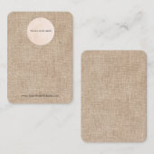 あなたのロゴ素朴Burlap Shabby Earringディスプレイ 名刺 (正面/裏面)