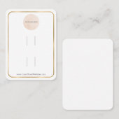 あなたのロゴ薄い金ゴールドダブルボウヘアクリップディスプレイ 名刺 (正面/裏面)