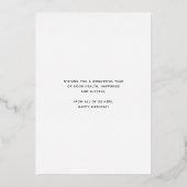 あなたのロゴ赤いギフトボックス花火ビジネス誕生日 箔招待状 (裏面)