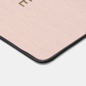 あなたのロゴ赤面ゴールドシンプルフォイルモダンフェミニン デスクマット (コーナー)