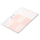 あなたのロゴ赤面ピンクシンプル色のプランナー ノートパッド (アングル)