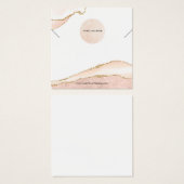 あなたのロゴ赤面&金ゴールドネックレスディスプレイカード (正面&裏面)