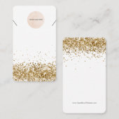 あなたのロゴ金ゴールドグリッターネックレスディスプレイカード 名刺 (正面/裏面)